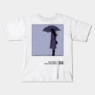 Grey December / Minimal Style Graphic Design Artwork Kids T-Shirt